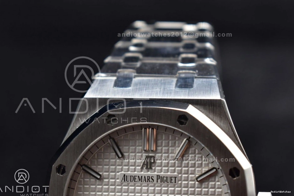 Dial Oak SS 41mm Royal Affordable Textured Clone Best Super on APSF A4302 449 Bracelet Edition SS White 15500 1:1 0504